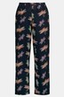 Dragonfly Print Elastic Waist Wide Leg Rose Fit Pants