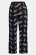 Dragonfly Print Elastic Waist Wide Leg Rose Fit Pants