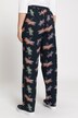 Dragonfly Print Elastic Waist Wide Leg Rose Fit Pants