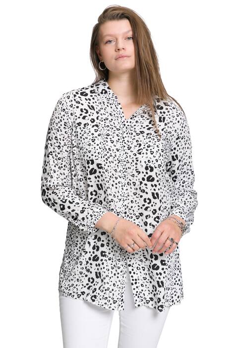 Košilová halenka, Boxy střih, leopardí, límeček, dlouhé rukávy