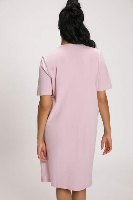 Embroidered Yoke Cotton Knit Nightgown