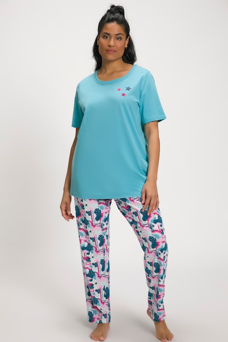 Music Print Cotton Knit Pajama Set, Pajamas