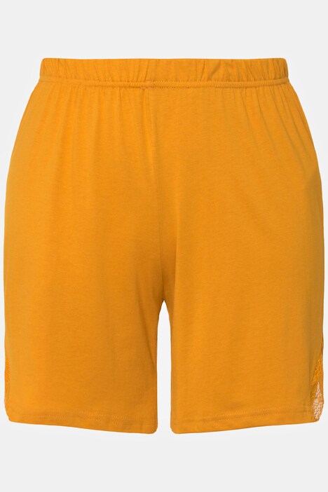 shorty, bladeren, ronde hals, korte mouwen, korte pyjama