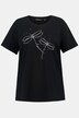 T-Shirt, Libelle, Ziersteine, Rundhals, Halbarm