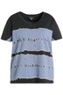 Tričko, batikovné pruhy, oversize, výstřih do V, krátké rukávy