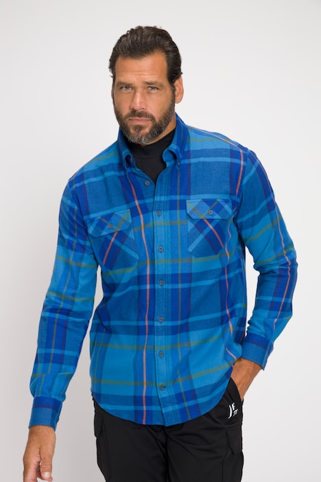 gewoon type Overjas JAY-PI flanellen overhemd, outdoor, lange mouwen, buttondown kraag, modern  fit | Lange mouw | Overhemden