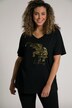 T-Shirt, Elefant, Oversized, V-Ausschnitt, Halbarm