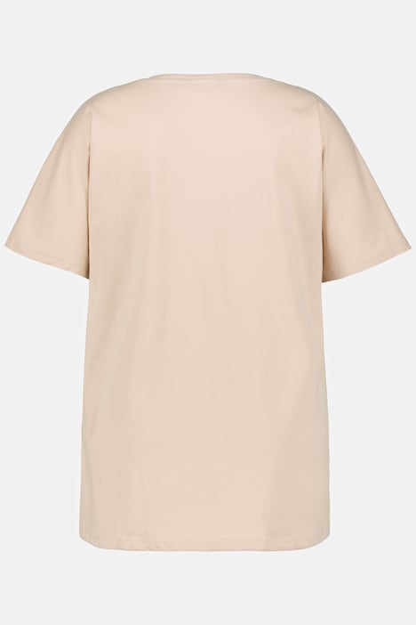 T-Shirt, Elefant, Oversized, V-Ausschnitt, Halbarm