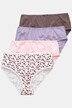 slips, set van 4, uni/stippen