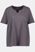 T-shirt, krój trapezowy, dekolt tunikowy, rękaw 1/2