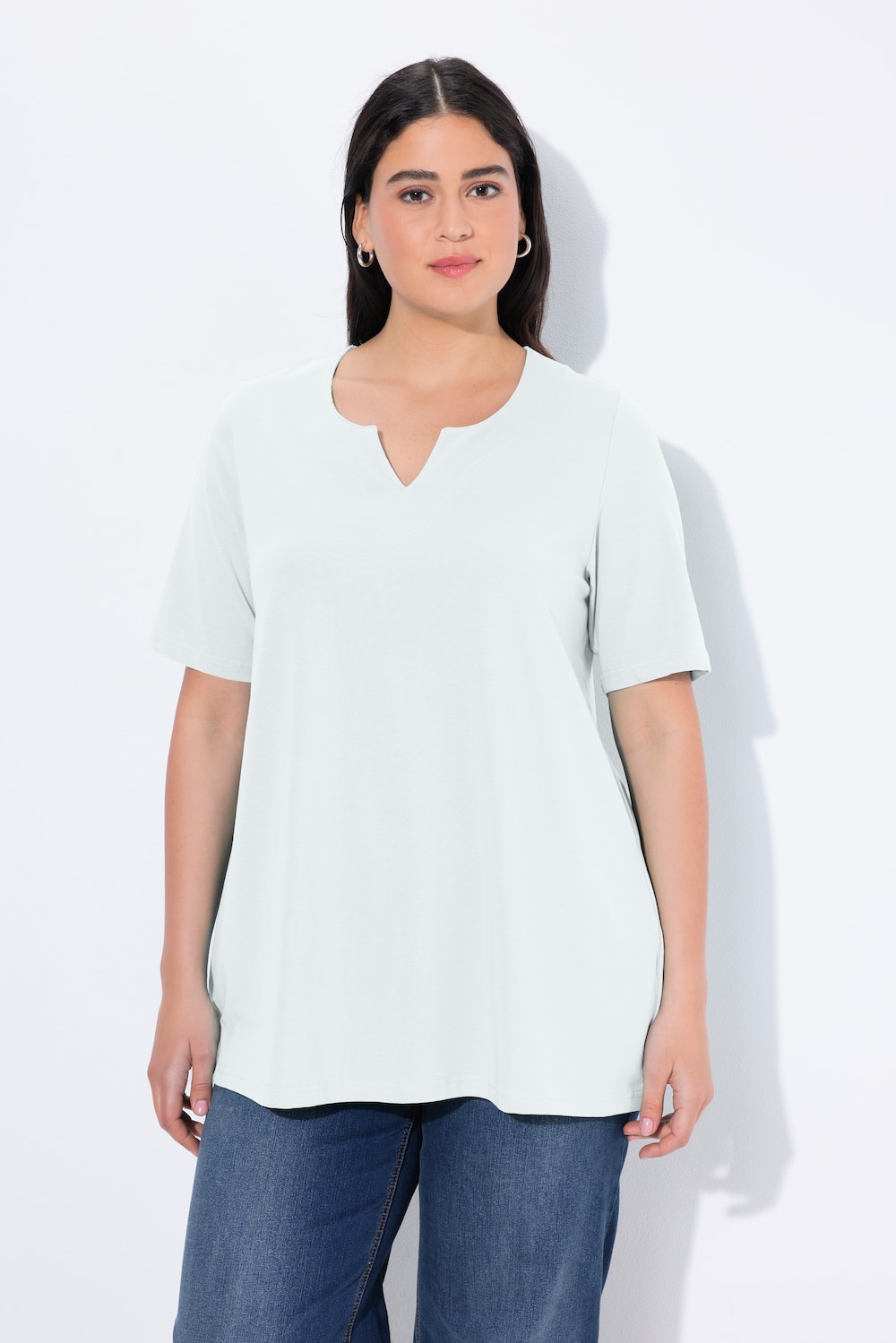 Große Größen T-Shirt, Damen, weiß, Größe: 62/64, Baumwolle, Ulla Popken