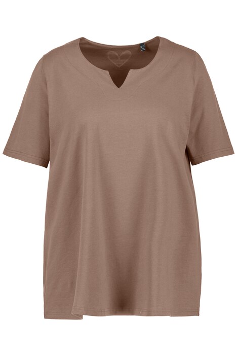 Tričko, A střih, tunikový výstřih, krátké rukávy