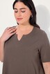 T-shirt, A-lijn, tuniekhals, korte mouw