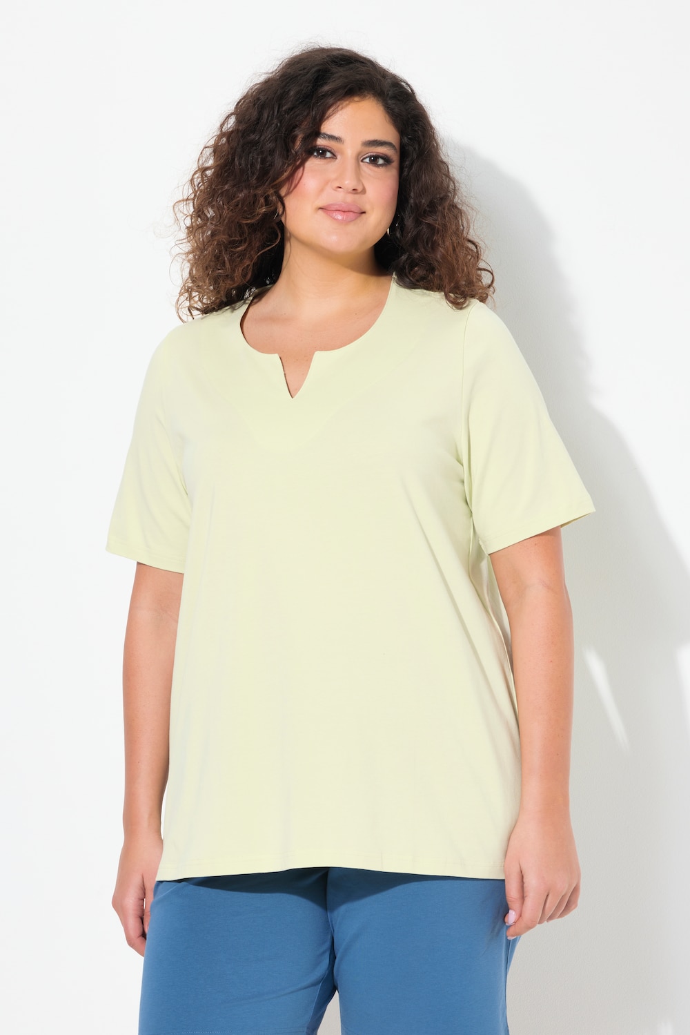 Große Größen T-Shirt, Damen, beige, Größe: 42/44, Baumwolle, Ulla Popken