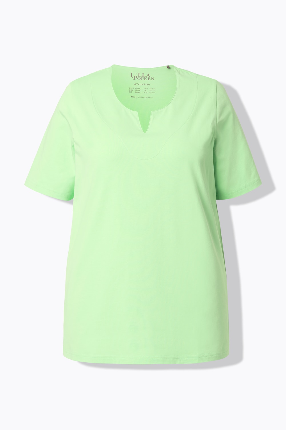 Stora storlekar T-shirt, Dam, grön, storlek: 62/64, Bomull, Ulla Popken