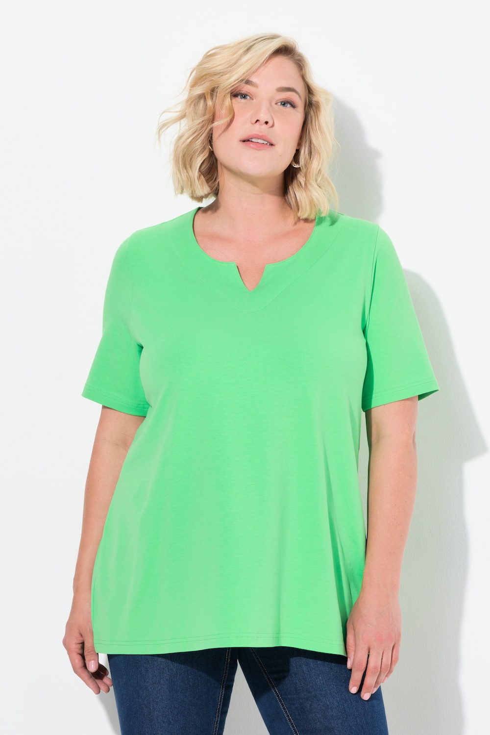 Große Größen T-Shirt, Damen, grün, Größe: 42/44, Baumwolle, Ulla Popken