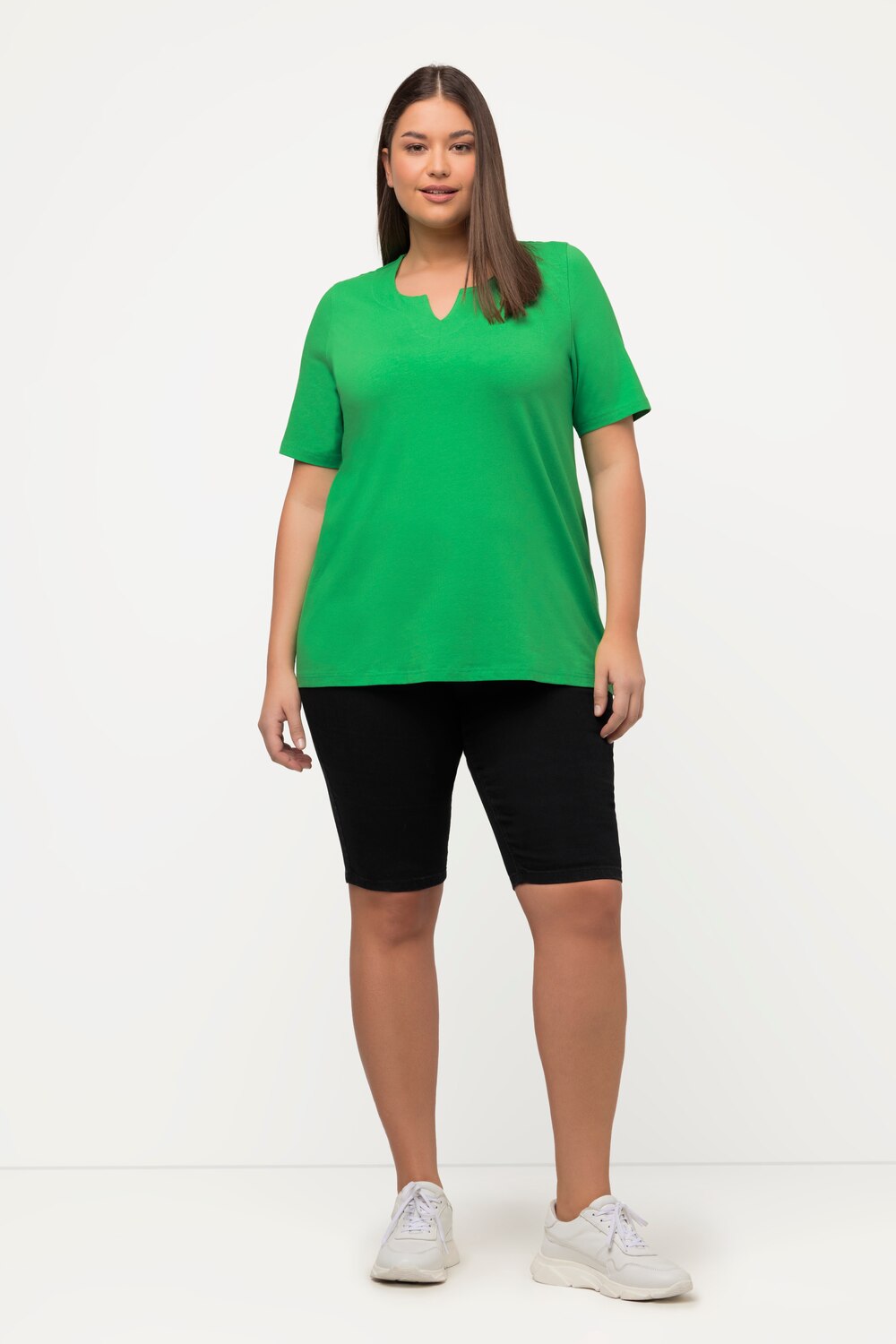 Grote Maten T-shirt, Dames, groen, Maat: 42/44, Katoen, Ulla Popken