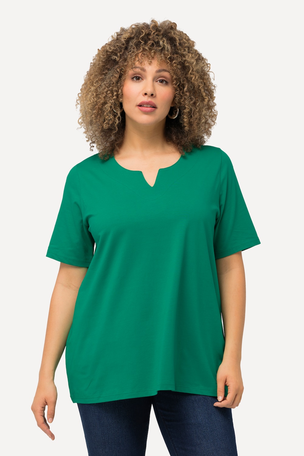 Große Größen T-Shirt, Damen, grün, Größe: 54/56, Baumwolle, Ulla Popken