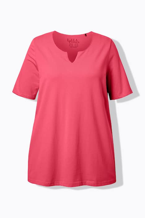 T-Shirt, A-Linie, Tunika-Ausschnitt, Halbarm