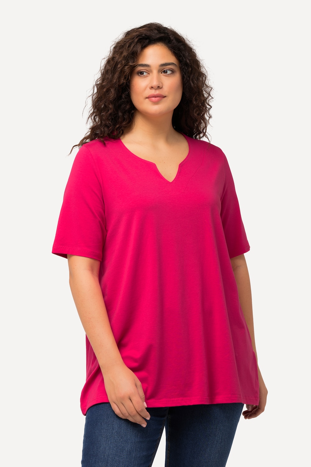 Große Größen T-Shirt, Damen, rosa, Größe: 42/44, Baumwolle, Ulla Popken