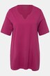 T-shirt, krój trapezowy, dekolt tunikowy, rękaw 1/2