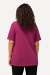 T-shirt, krój trapezowy, dekolt tunikowy, rękaw 1/2