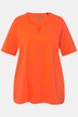 T-shirt, krój trapezowy, dekolt tunikowy, rękaw 1/2