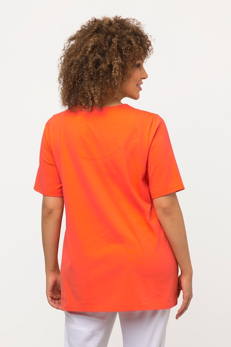 Notch Neck Solid Dress, Tangerine - New Arrivals - The Blue Door Boutique