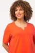 T-shirt, krój trapezowy, dekolt tunikowy, rękaw 1/2