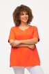 T-shirt, krój trapezowy, dekolt tunikowy, rękaw 1/2