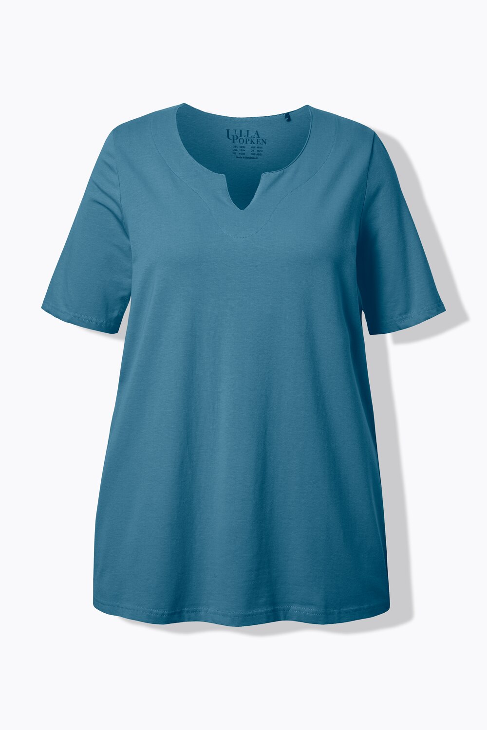 Stora storlekar T-shirt, Dam, blå, storlek: 54/56, Bomull, Ulla Popken