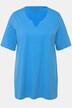 T-shirt, krój trapezowy, dekolt tunikowy, rękaw 1/2