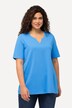 T-shirt, krój trapezowy, dekolt tunikowy, rękaw 1/2