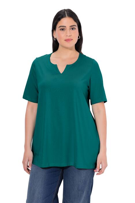 Tričko, A střih, tunikový výstřih, krátké rukávy