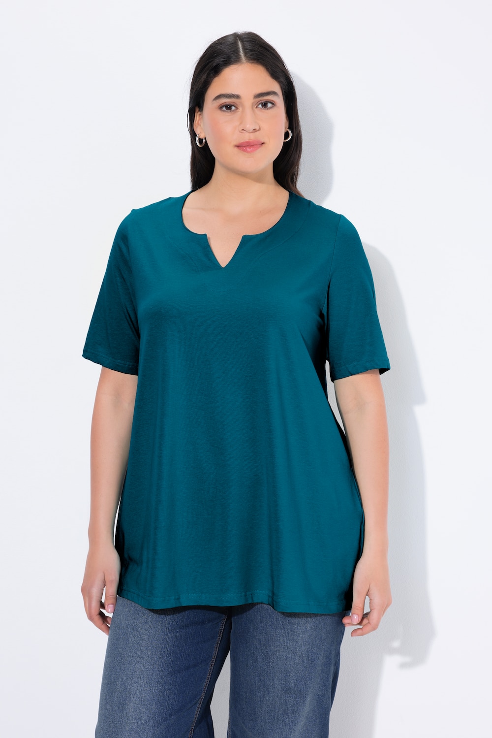 Große Größen T-Shirt, Damen, blau, Größe: 62/64, Baumwolle, Ulla Popken
