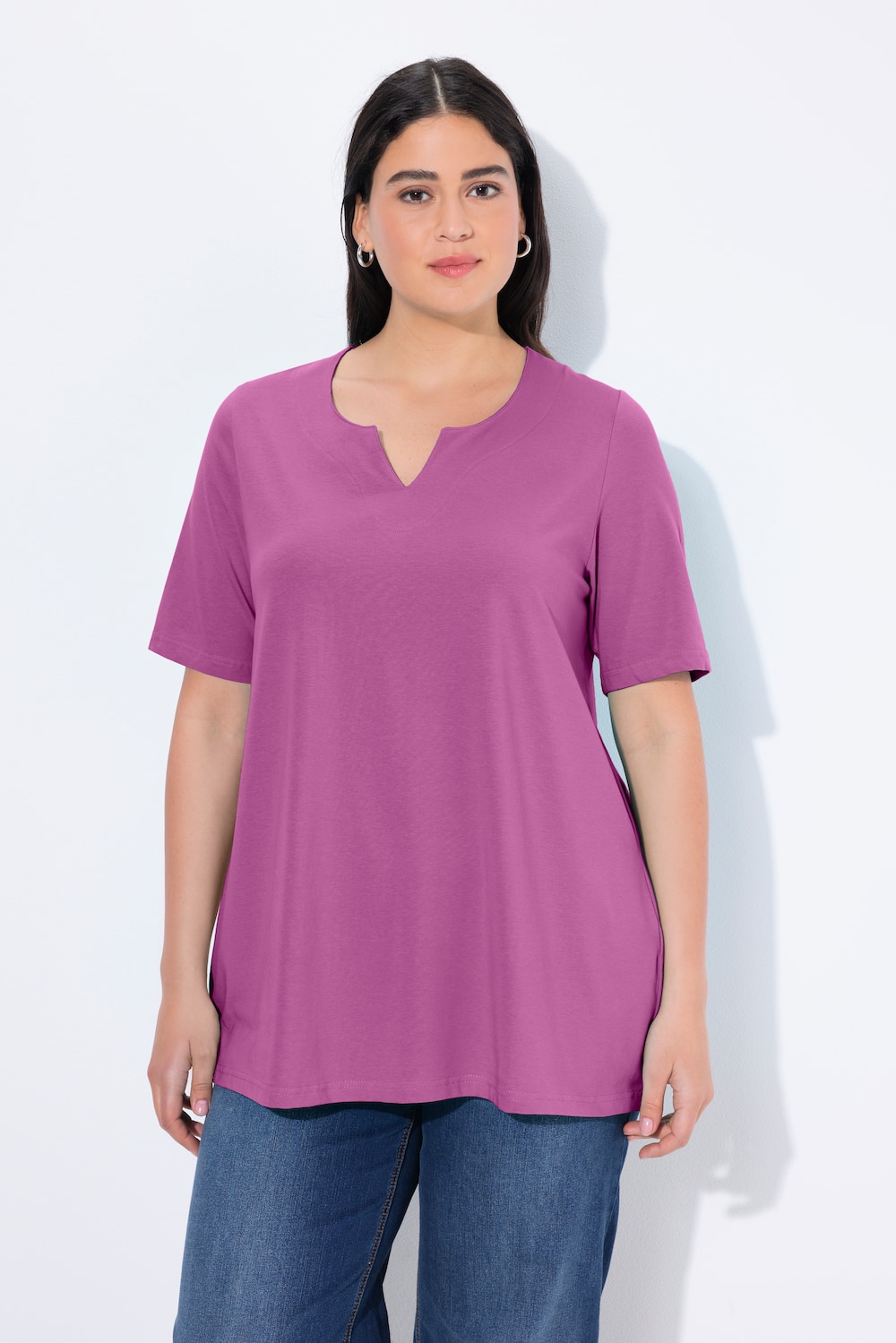 Große Größen T-Shirt, Damen, rosa, Größe: 54/56, Baumwolle, Ulla Popken
