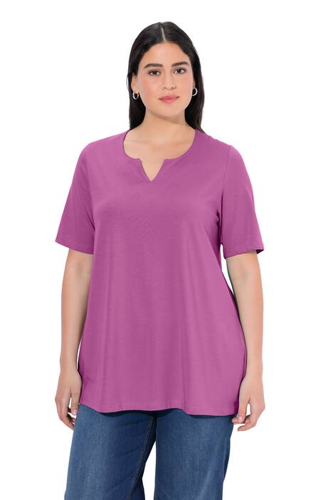 Tričko, A střih, tunikový výstřih, krátké rukávy