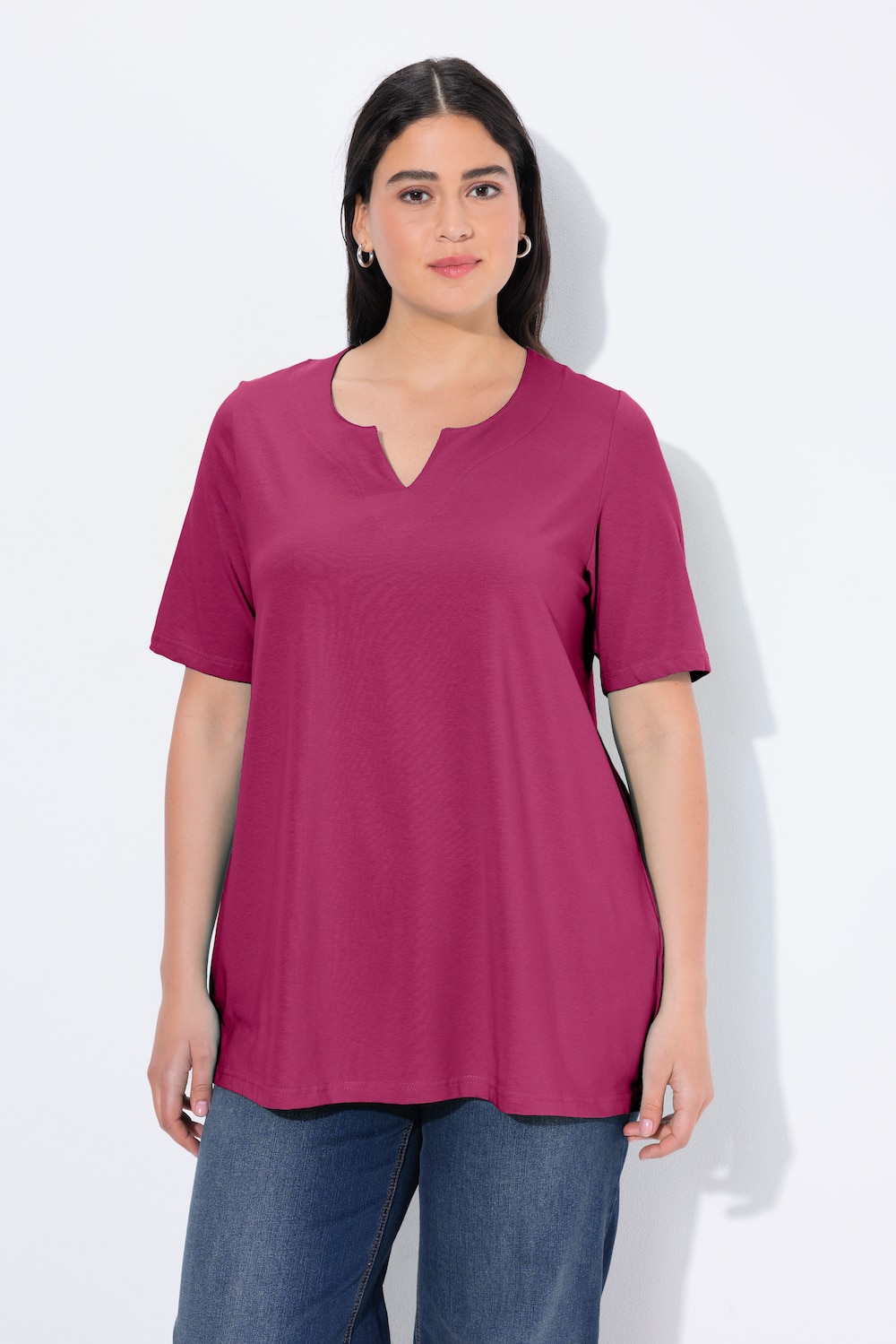 Große Größen T-Shirt, Damen, rosa, Größe: 62/64, Baumwolle, Ulla Popken