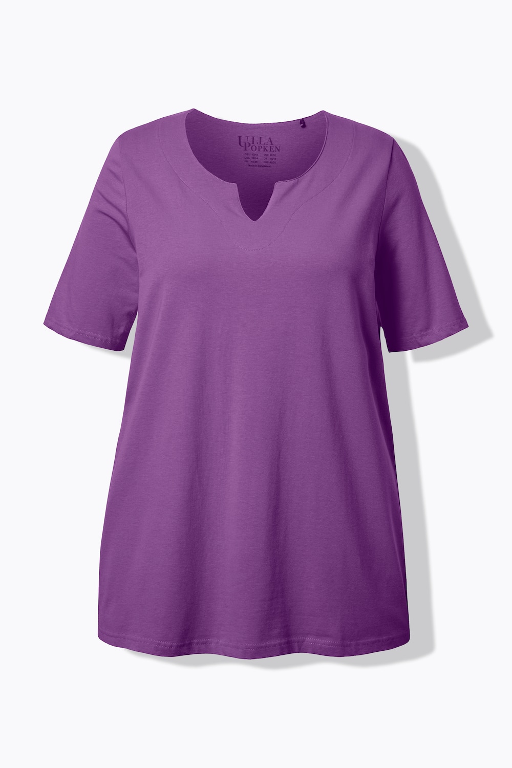 Stora storlekar T-shirt, Dam, lila, storlek: 62/64, Bomull, Ulla Popken