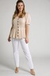 Button Front Traditional Linen Blouse