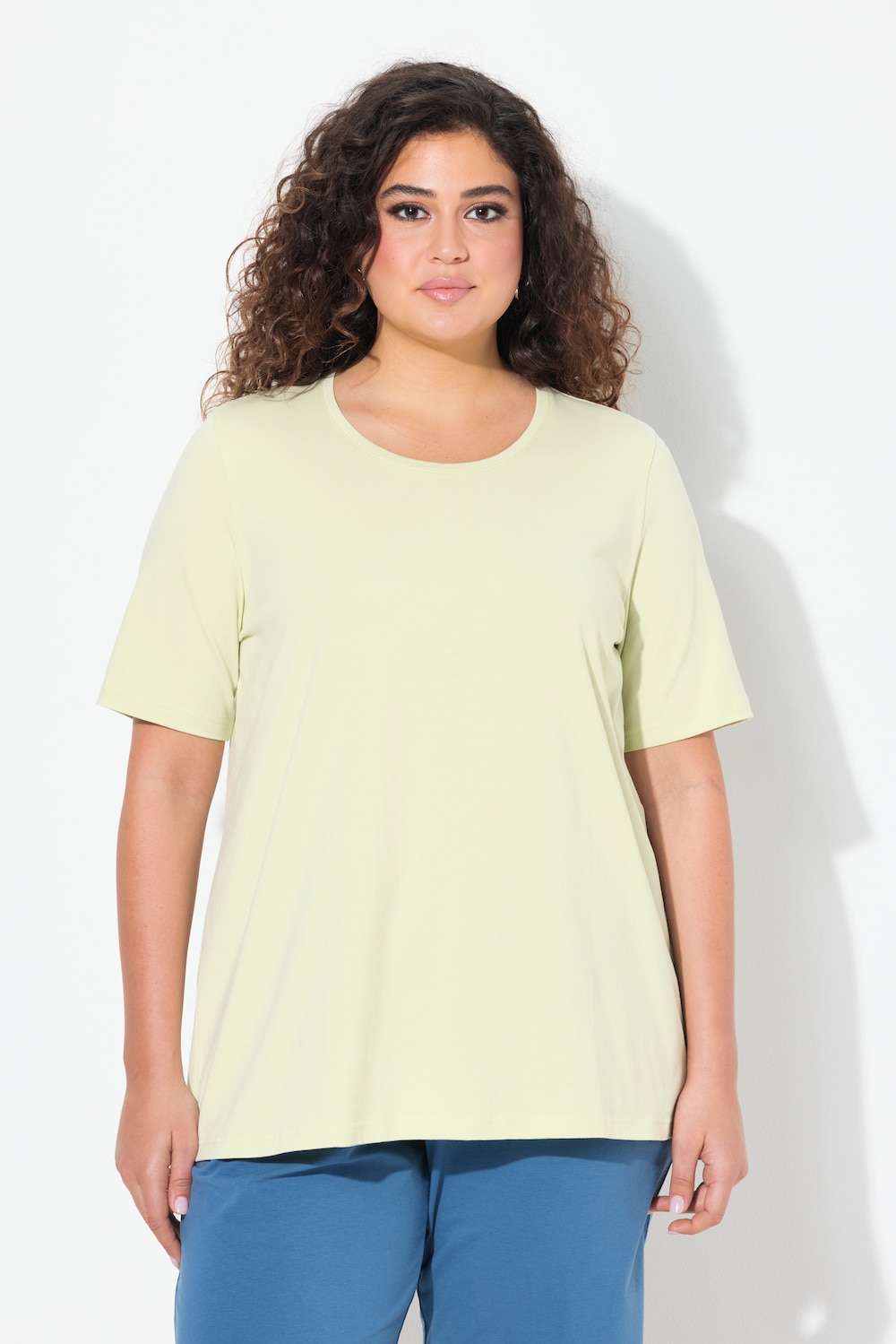 Große Größen T-Shirt, Damen, beige, Größe: 42/44, Baumwolle, Ulla Popken