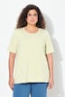 T-shirt en coton bio. Col rond et manches courtes. Coupe évasée