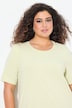 T-shirt en coton bio. Col rond et manches courtes. Coupe évasée