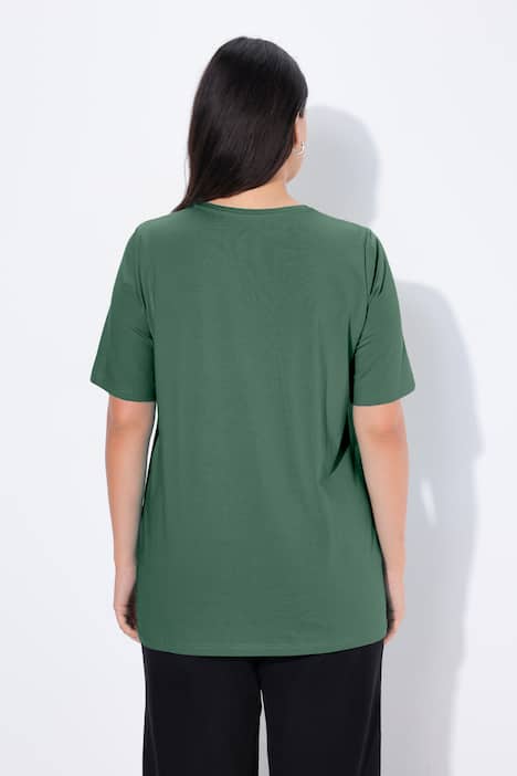 T-Shirt, A-Linie, Rundhalsausschnitt, Halbarm