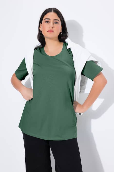 T-Shirt, A-Linie, Rundhalsausschnitt, Halbarm