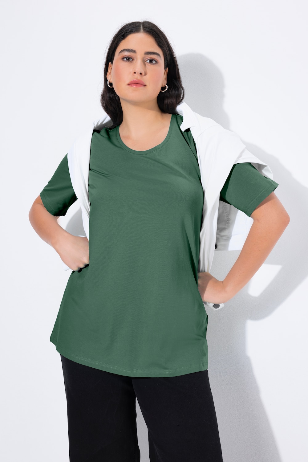 T-Shirt, A-Linie, Rundhalsausschnitt, Halbarm