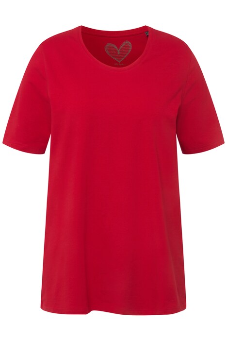 Basic tričko, A střih, krátké rukávy, kulatý výstřih