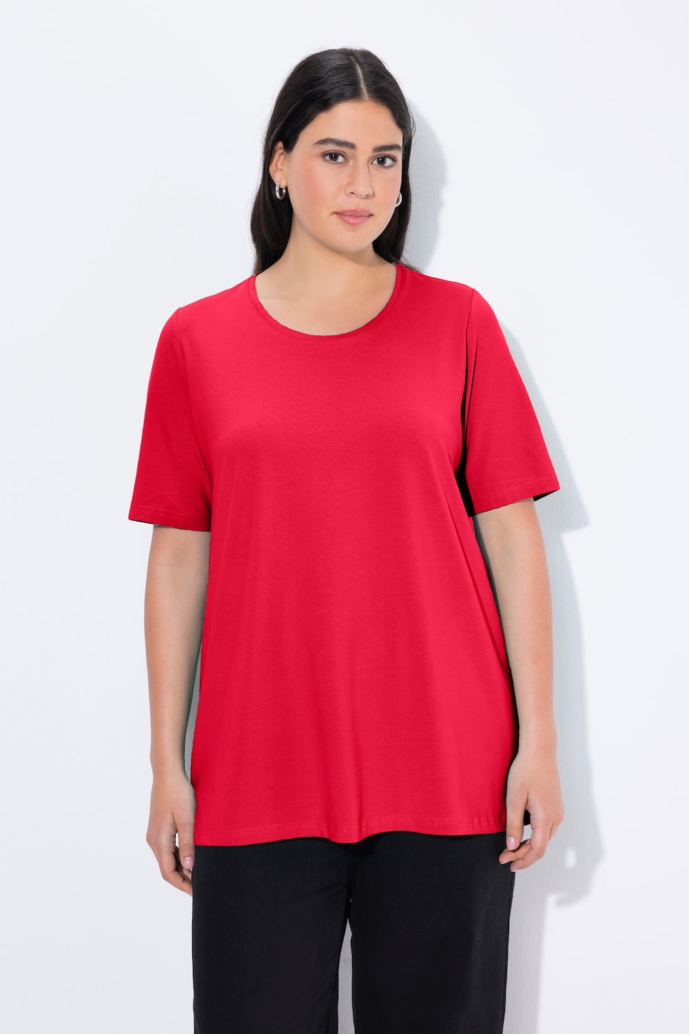 Große Größen T-Shirt, Damen, rot, Größe: 54/56, Baumwolle, Ulla Popken
