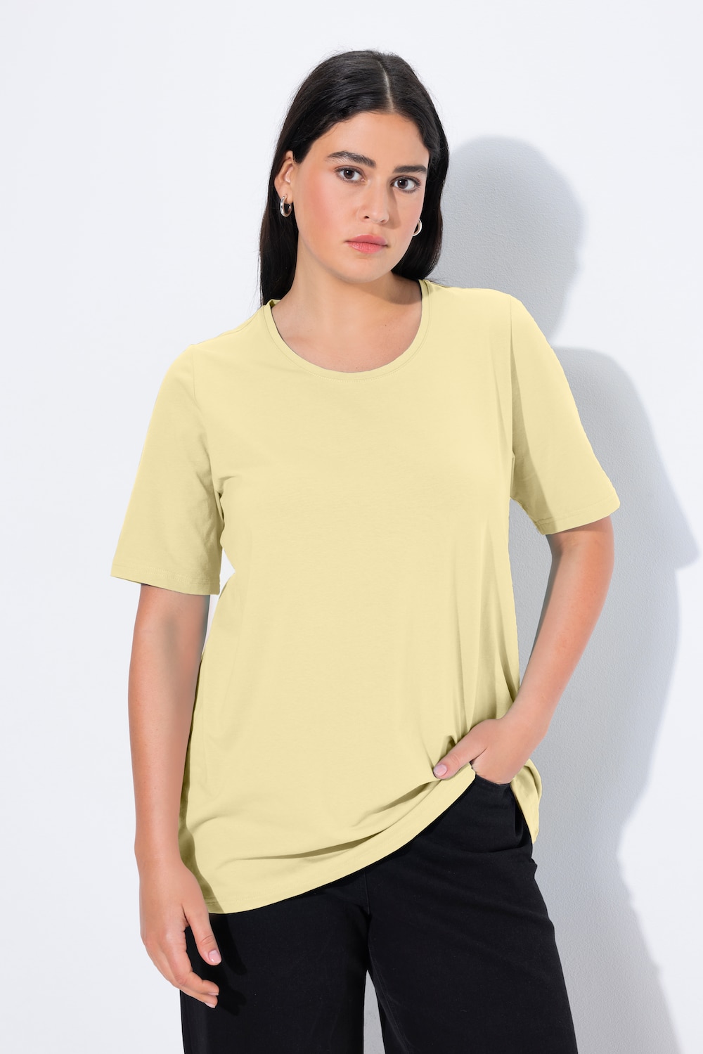 T-Shirt, A-Linie, Rundhalsausschnitt, Halbarm