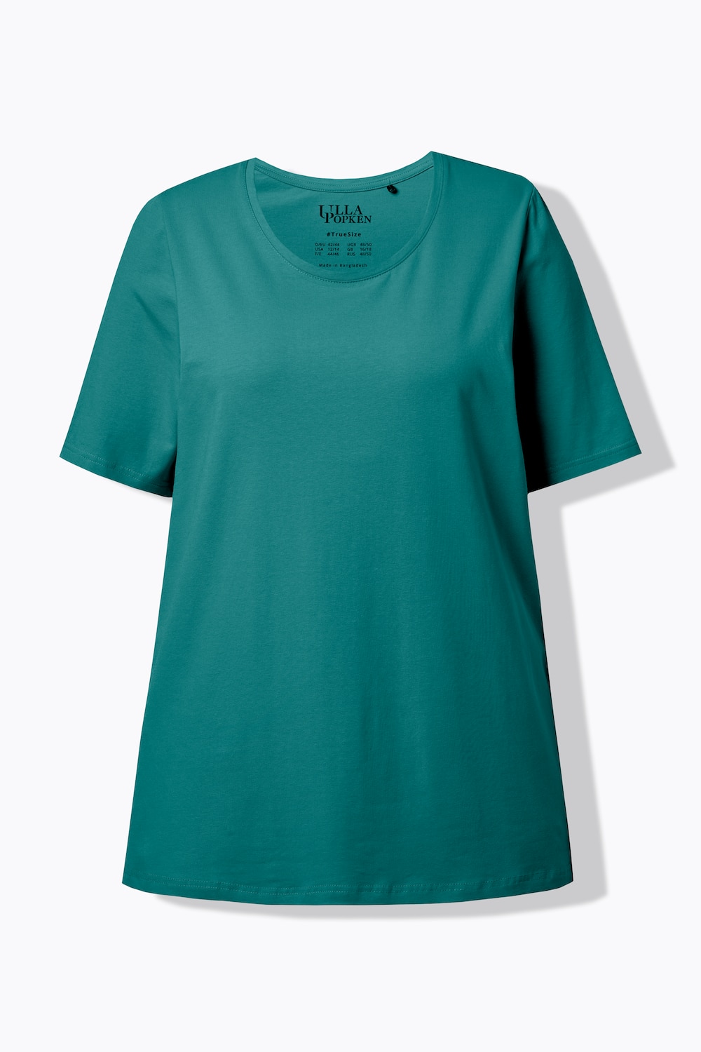 Stora storlekar T-shirt, Dam, turkos, storlek: 54/56, Bomull, Ulla Popken
